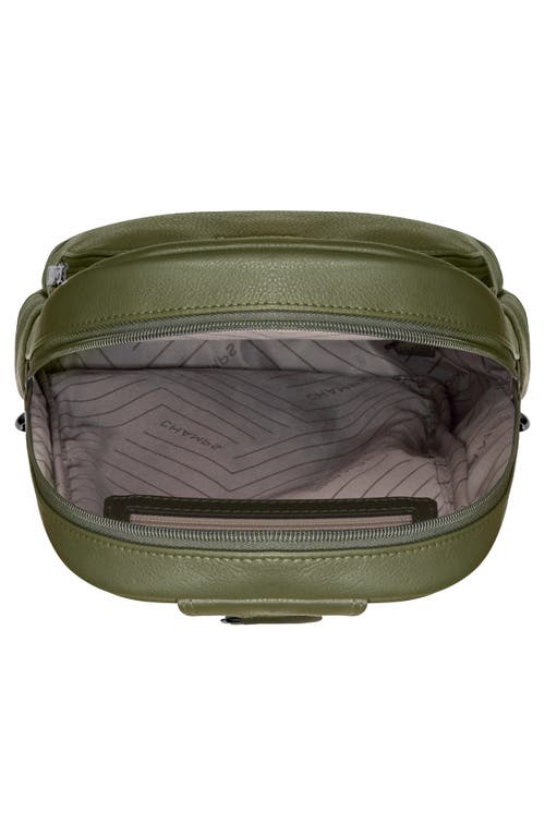 Champs Onyx Leather Sling Bag In Khaki
