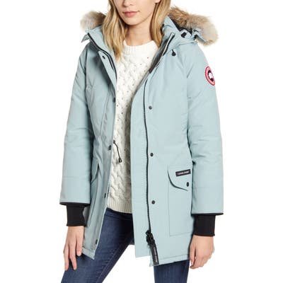 Canada Goose Trillium Fusion Fit Hooded Parka With Genuine Coyote Fur Trim, (10-12) - Blue