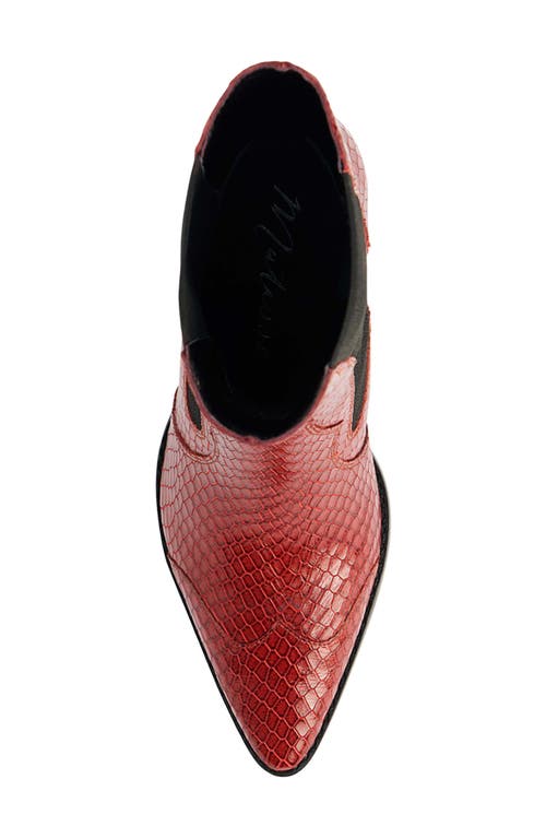 Shop Matisse Keith Lizard Embossed Chelsea Boot In Red Snake