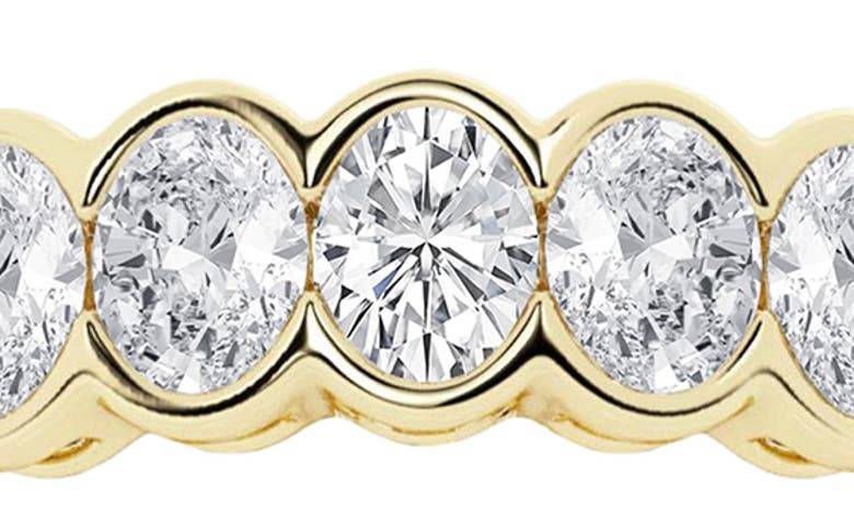 Badgley Mischka 14k Gold Oval Lab Created Diamond Eternity Band Ring In Yellow