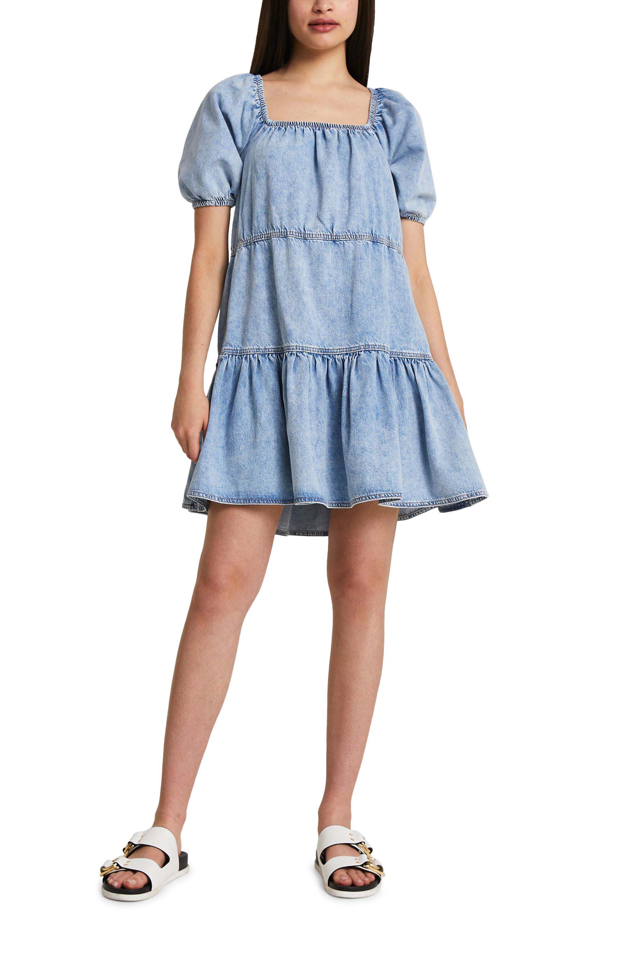 denim babydoll dress