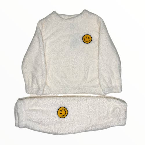 Shop Lola + The Boys Bright Smile Patch Fuzzy Set In White