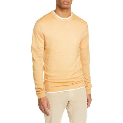Boglioli Trim Fit Wool Crewneck Sweater, Orange