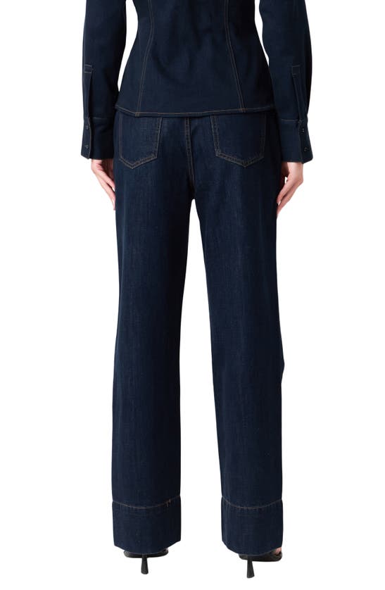 Grey Lab High Waist Wide Leg Jeans In Navy
