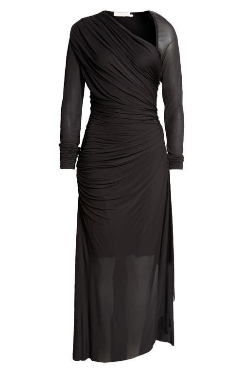 Zimmermann Illustration Gathered Dress In Black In Black