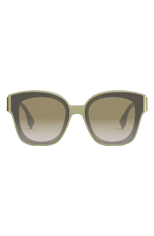 'Fendi First 63mm Square Sunglasses in Light Green/Gradient Green at Nordstrom