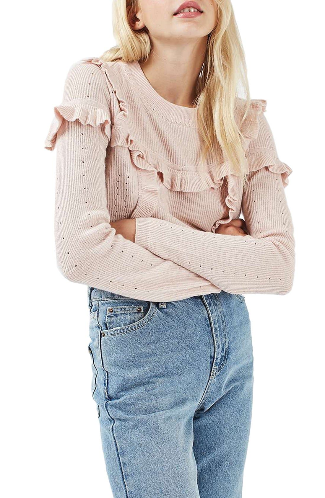 Ruffle Yoke Sweater Nordstrom
