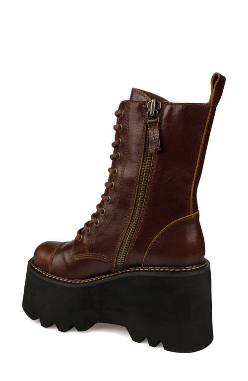 Ziginy Raiza Platform Bootie In Tan