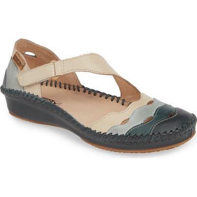 Pikolinos Puerto Vallarta Asymmetrical Sandal, Blue