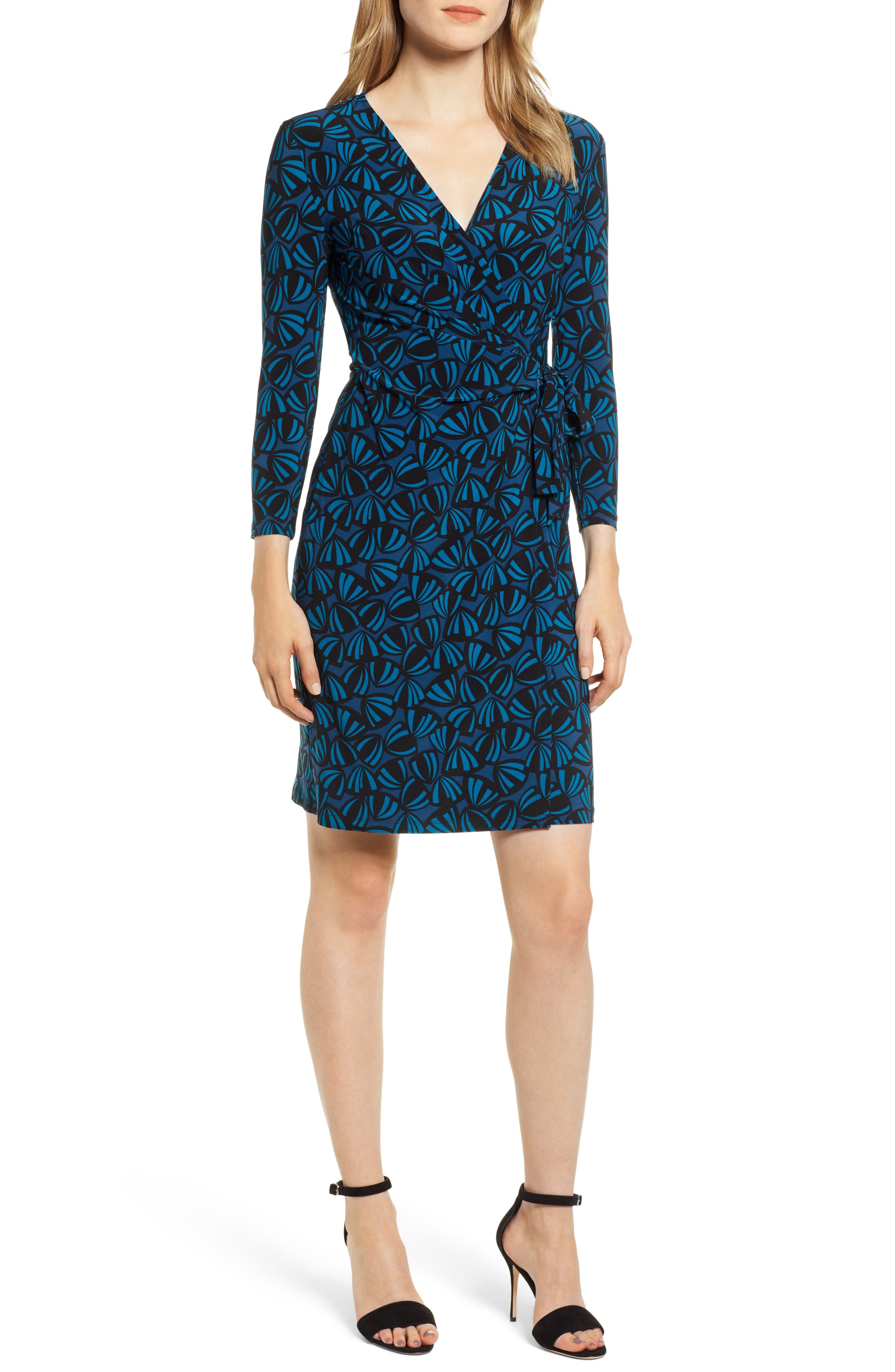 josephine print wrap dress