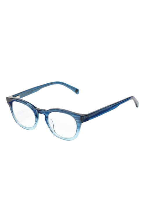 Eyebobs Waylaid 46mm Reading Glasses In Blue Fade/clear