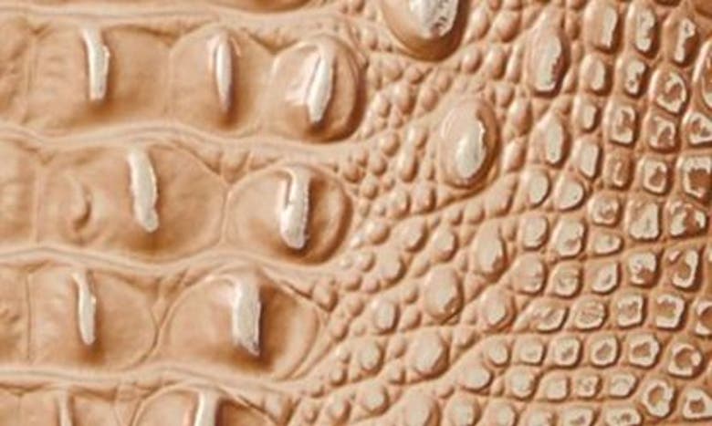 Shop Brahmin Hillary Croc Embossed Leather Crossbody Bag In Honey Brown