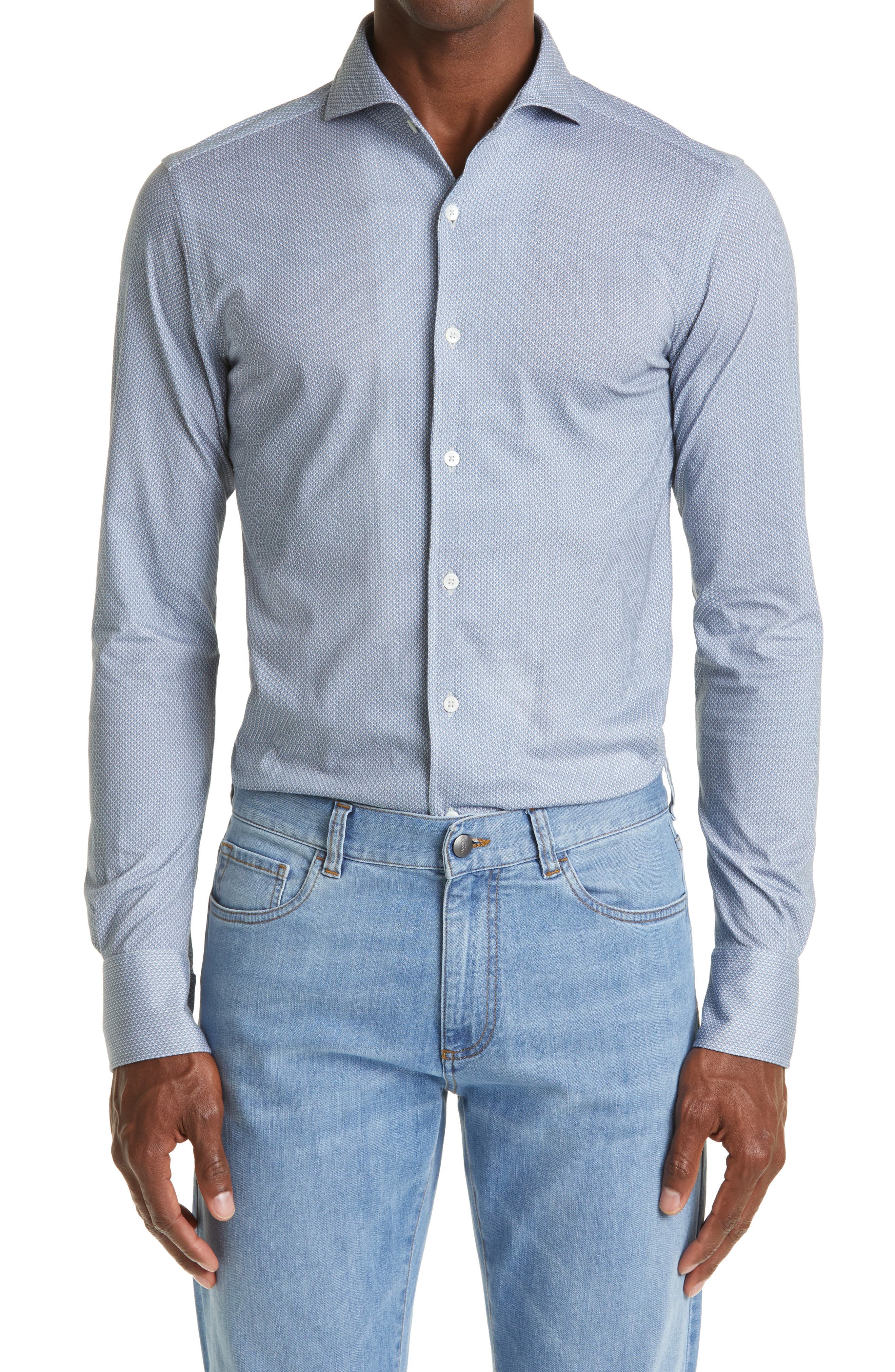 Men's Jersey Knit Button Down \u0026 Dress 