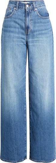 Petite Superwide-Leg Jeans in Fannin Wash