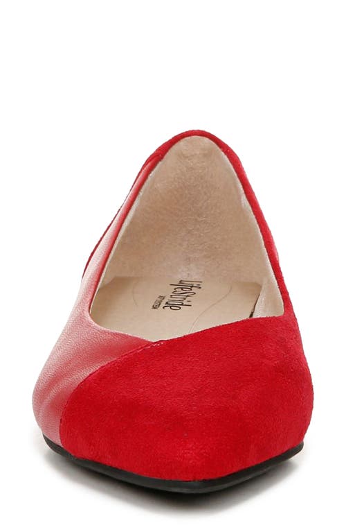 Shop Lifestride Promise Pointed Toe Flat In Red