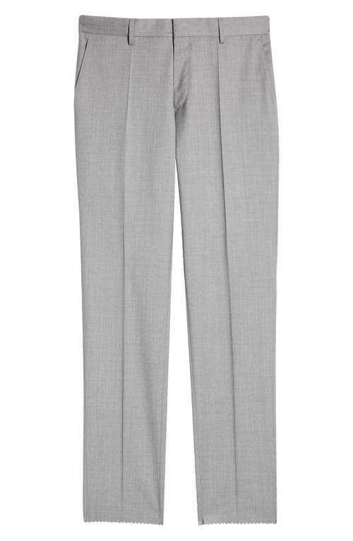BOSS Genius Virgin Wool Pants in Med Grey at Nordstrom, Size 42 X Unhemmed