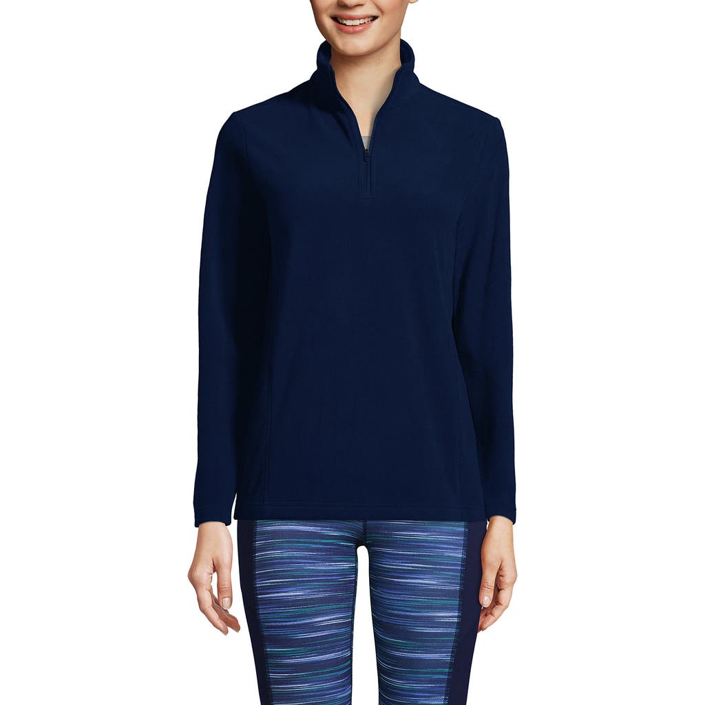 LANDS' END LANDS' END PLUS SIZE ANYWEATHER FLEECE QUARTER ZIP PULLOVER