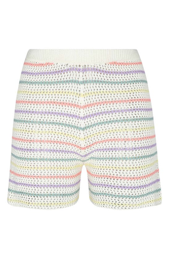 Shop Capittana Maya Stripe Cover-up Shorts In Multicolor