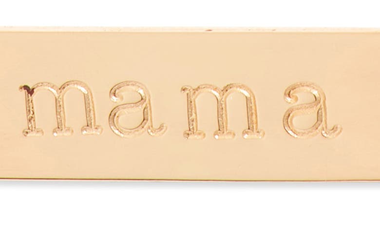Shop Nashelle Mama Bar Pendant Necklace In Yellow Gold Fill