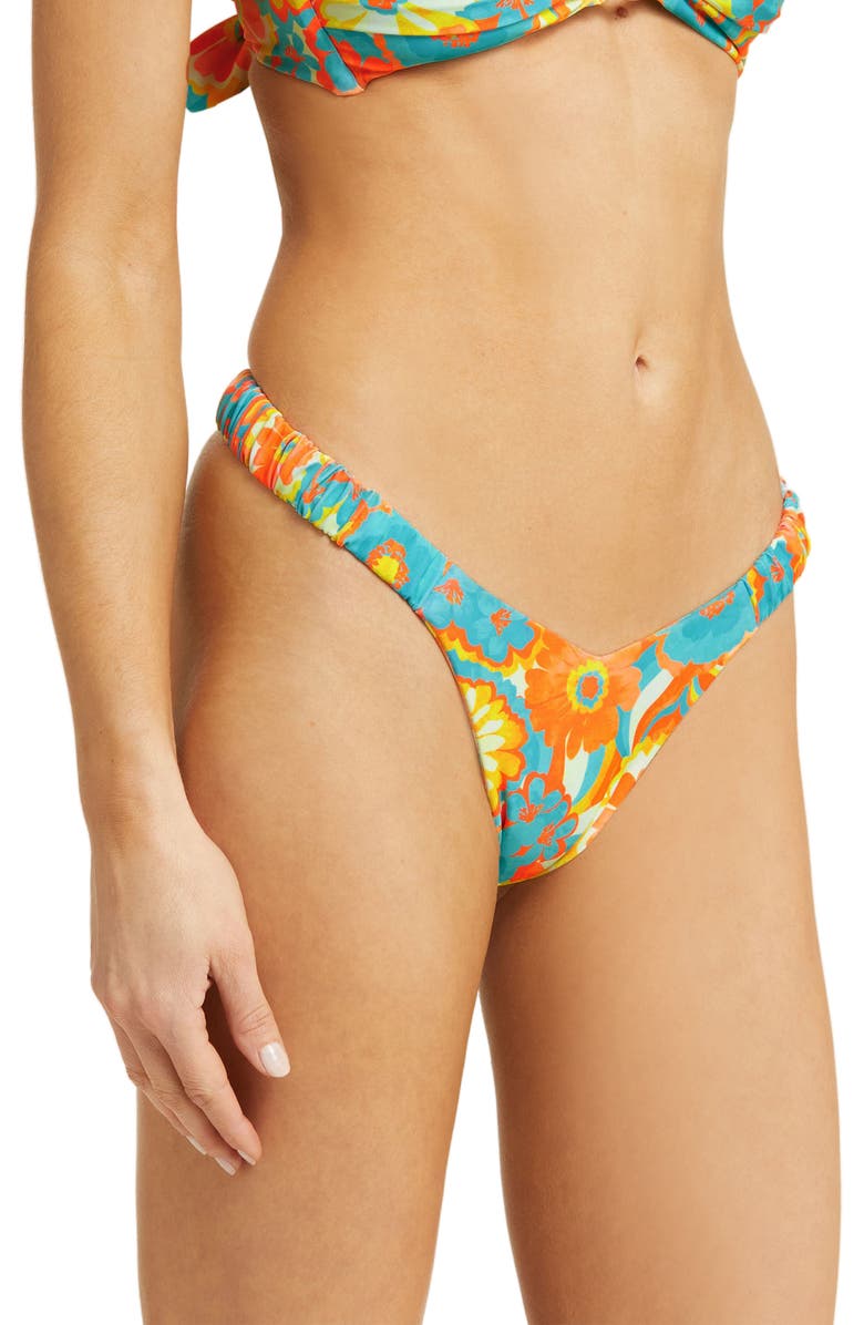 Kulani Kinis Floral Retro Y Thong Bikini Bottoms Nordstrom