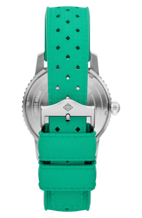 Shop Zodiac Super Sea Wolf Rubber Strap Watch, 40mm In Green