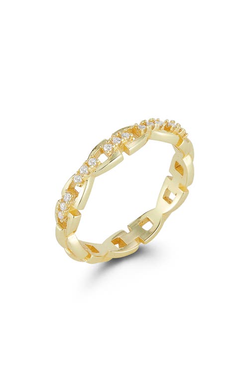 Glaze Jewelry Cubic Zirconia Link Ring In Gold