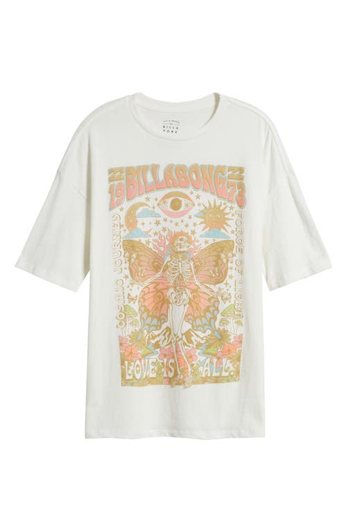 Shop Billabong Love Is All Graphic T-shirt In Salt Crystal