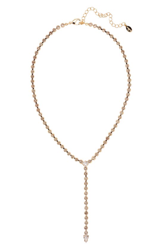 Sorrelli Lena Crystal Tennis Chain Y-necklace In Neutral
