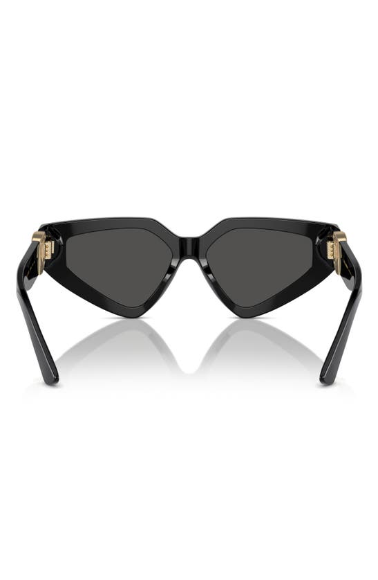 Shop Dolce & Gabbana Dolce&gabbana 59mm Butterfly Sunglasses In Dark Grey