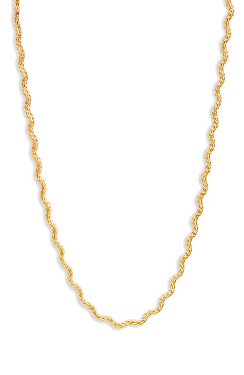Nordstrom Woven Wavy Chain Necklace in Gold at Nordstrom