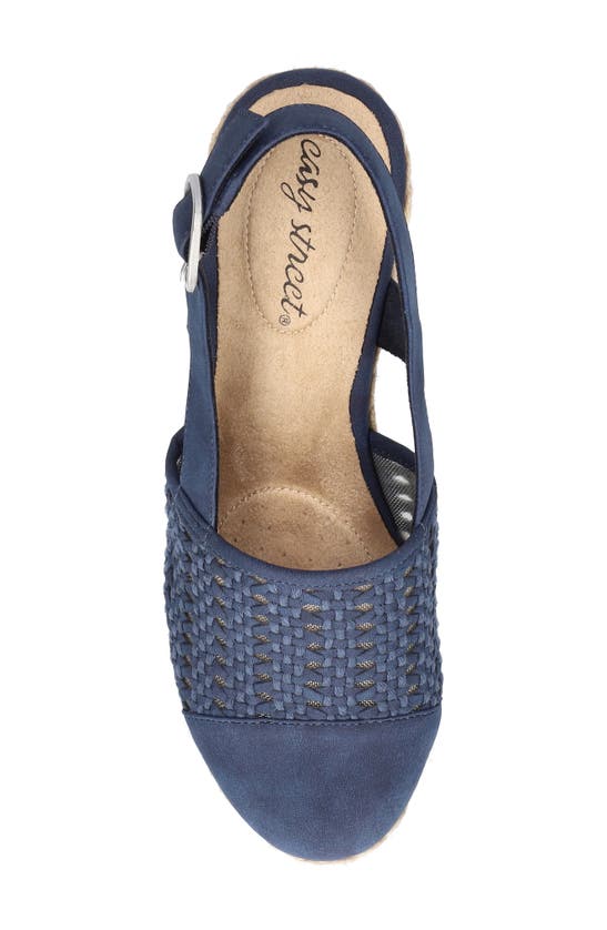 Shop Easy Street Taffy Wedge Pump In Navy