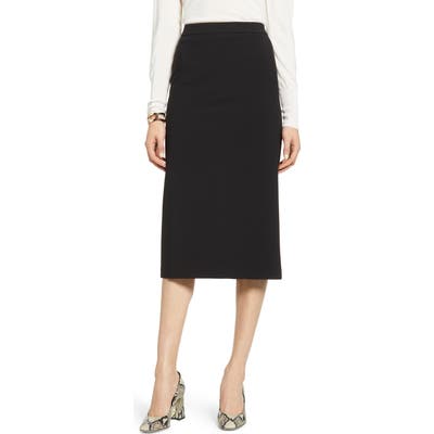 Petite Halogen Stretch Twill Pencil Skirt, Black