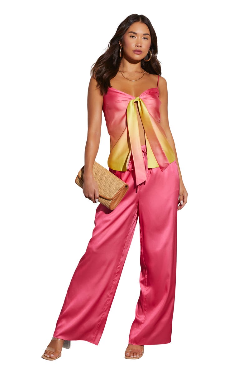VICI Collection Aurelia Wide Leg Satin Drawstring Pants Nordstrom