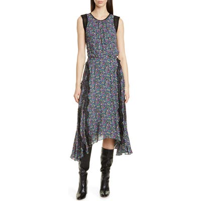 Jason Wu Confetti Lace Shark Bite Hem Dress, Purple
