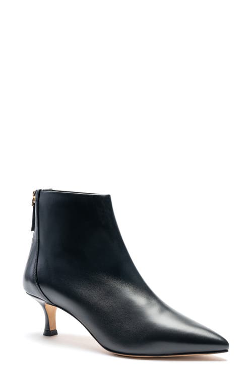 Black Suede Studio Jelena Napa Zip Ankle Booties In Black
