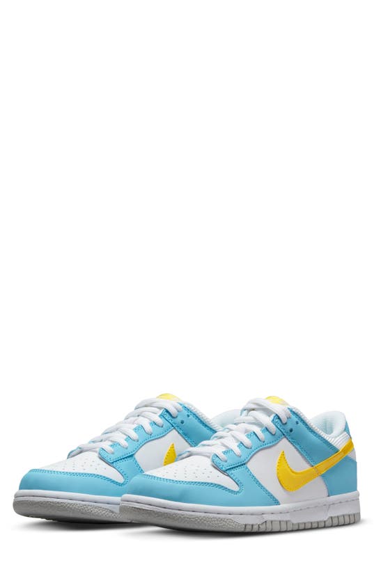 Nike 'dunk Low' Sneaker In Blue Chill/ Yellow/ White