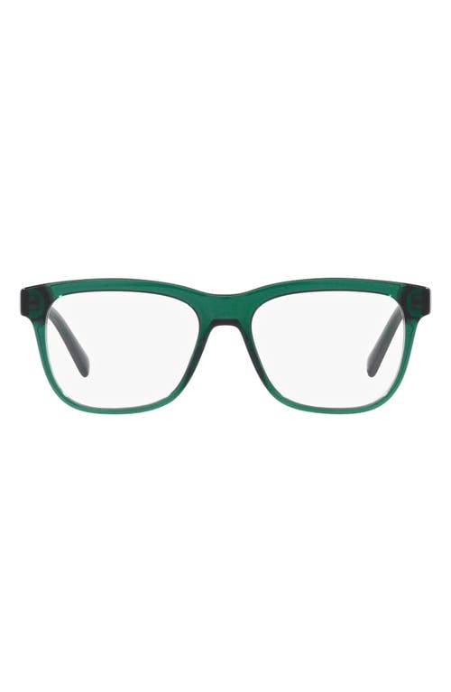 Dolce & Gabbana 49mm Rectangular Glasses in Transparent Green at Nordstrom