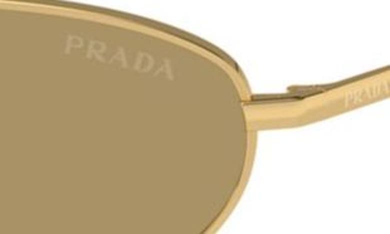 Prada 59mm Oval Sunglasses In Gold