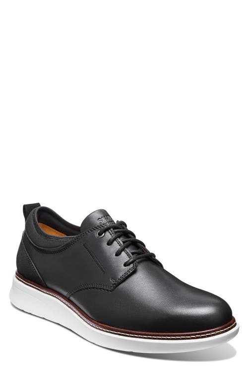 Rafael Plain Toe Oxford Shoe in Black Leather