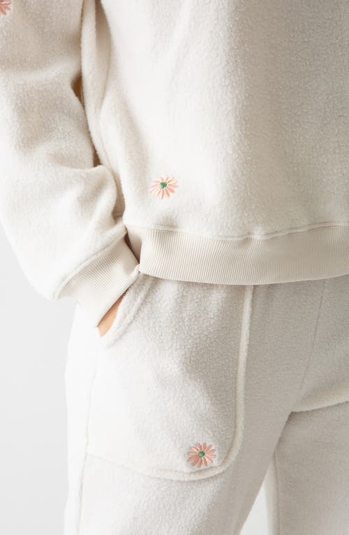 ELECTRIC & ROSE ELECTRIC & ROSE DAISY EMBELLISHED FLEECE SWEATPANTS 