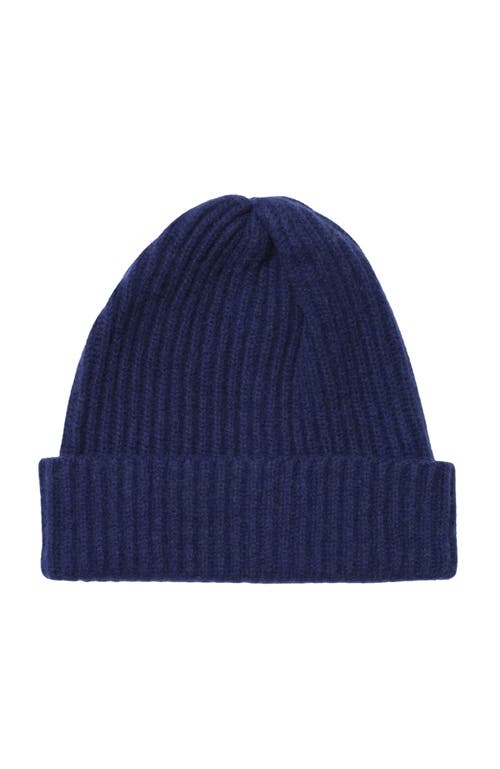 Hyer Goods Upcycled Cashmere Rib Beanie In Cobalt Blue