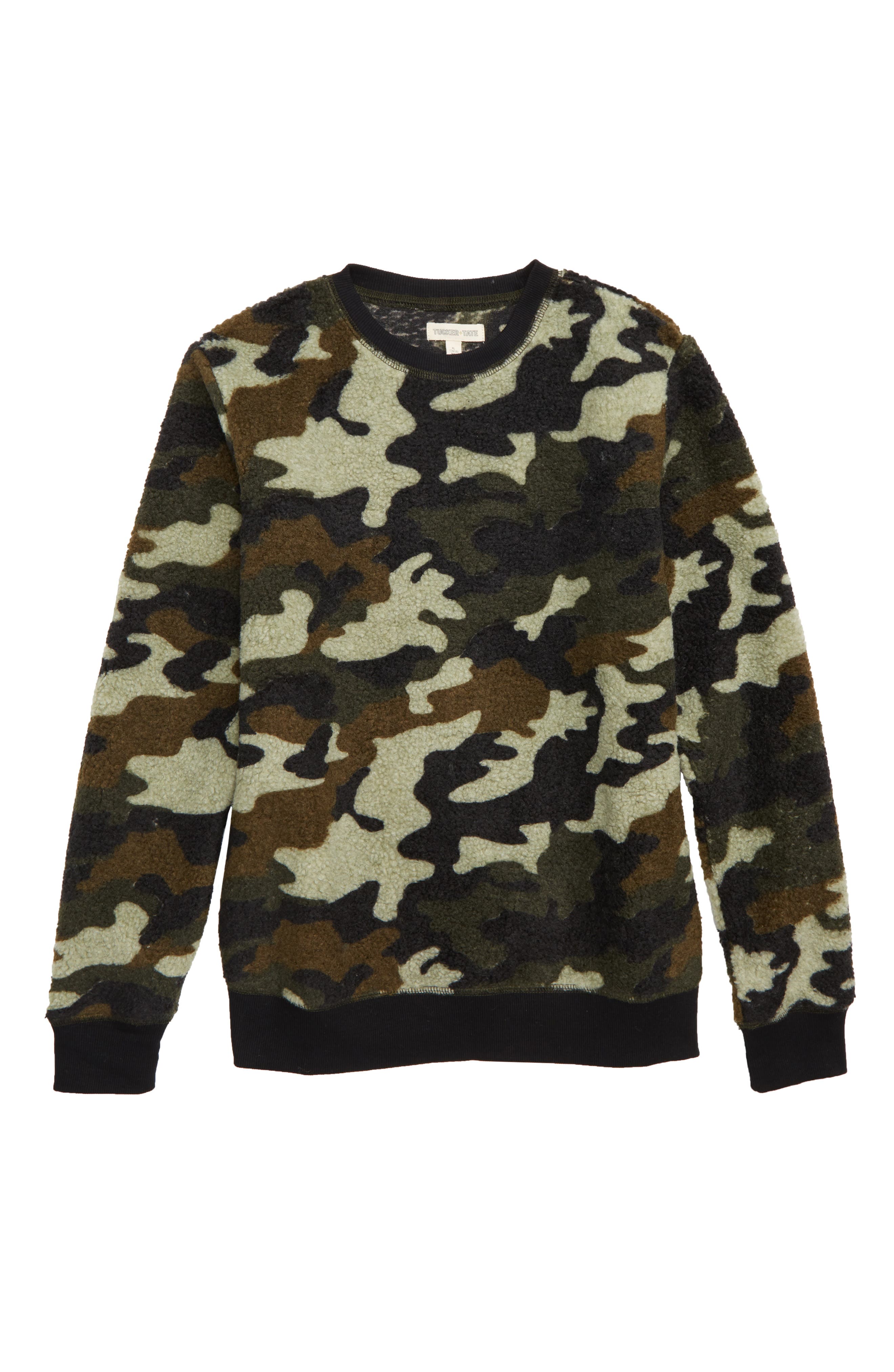 camo crewneck sweatshirt