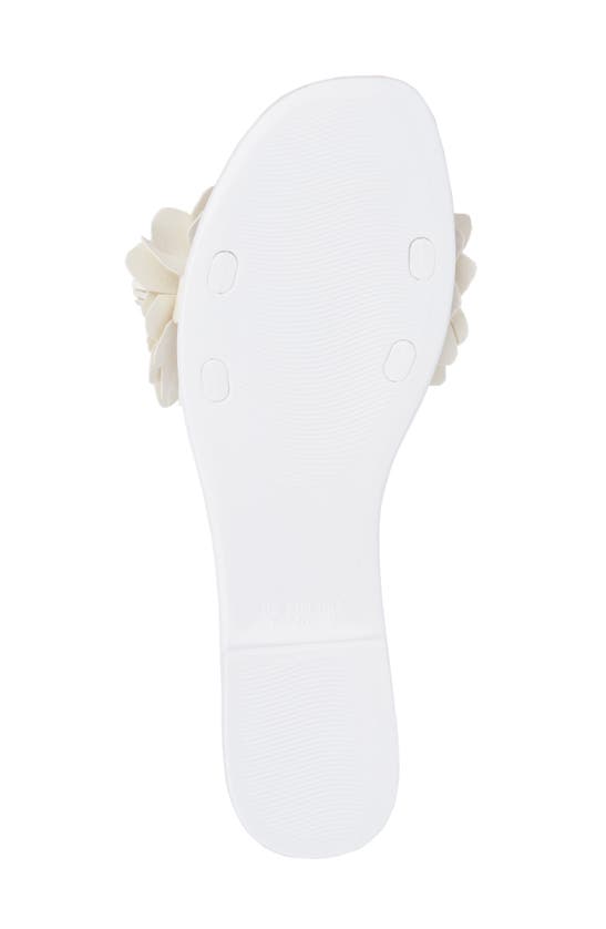 New York And Company Anella 3d Flower Slide Sandal In White