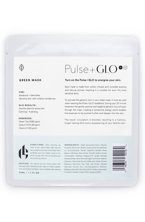 Pulse+GLO Green Facial Sheet Mask