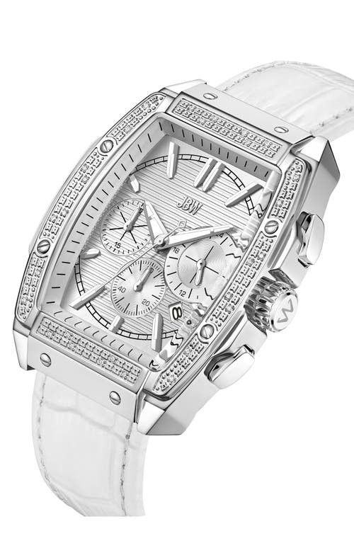 Jbw Echelon Chronograph Quartz Silver Dial Unisex Watch J6379g In Stainless Steel