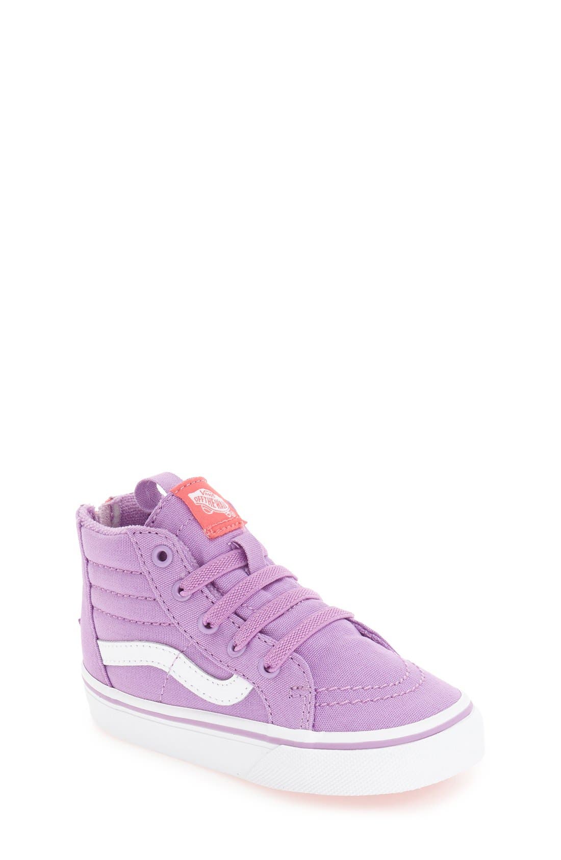 lilac high top vans