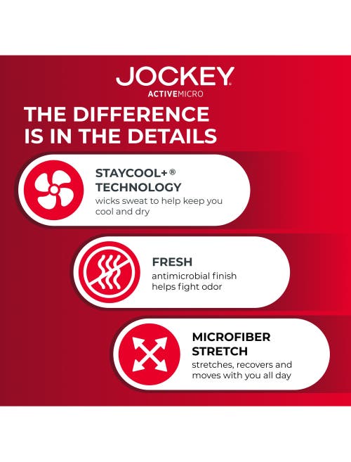 Jockey 2-pk Activemicro Boxer Briefs In Red Black