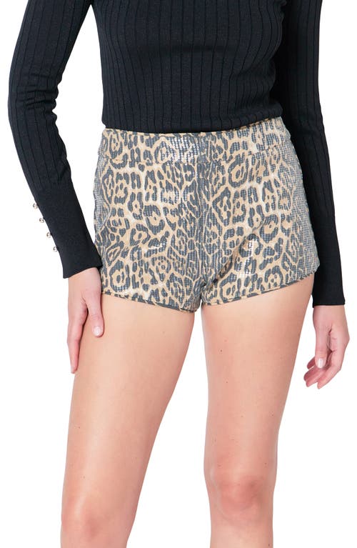 Endless Rose Sequin Shorts In Leopard