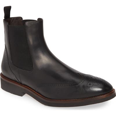 Johnston & Murphy Ridgeland Wingtip Chelsea Boot, Black