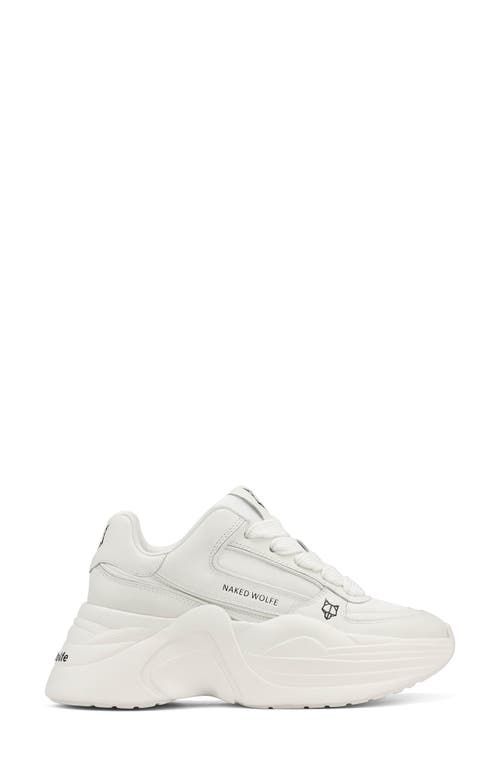 Shop Naked Wolfe Temple Sneaker In White Leather